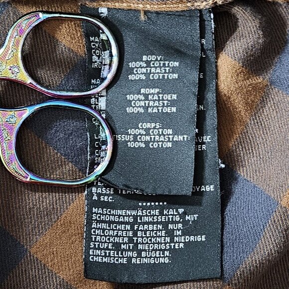 Harley Davidson Shirt Mens XL Plaid Pocket Snap Buttons Patch Biker Rugged FLAW - Picture 14 of 16